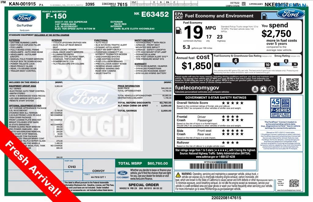 Used 2022 Ford F150 XLT w/ Equipment Group 302A High image 31