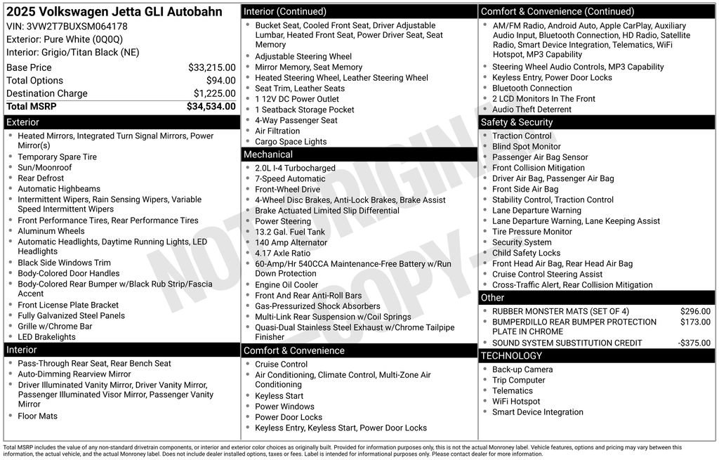 Used 2025 Volkswagen Jetta GLI Autobahn FWD image 9