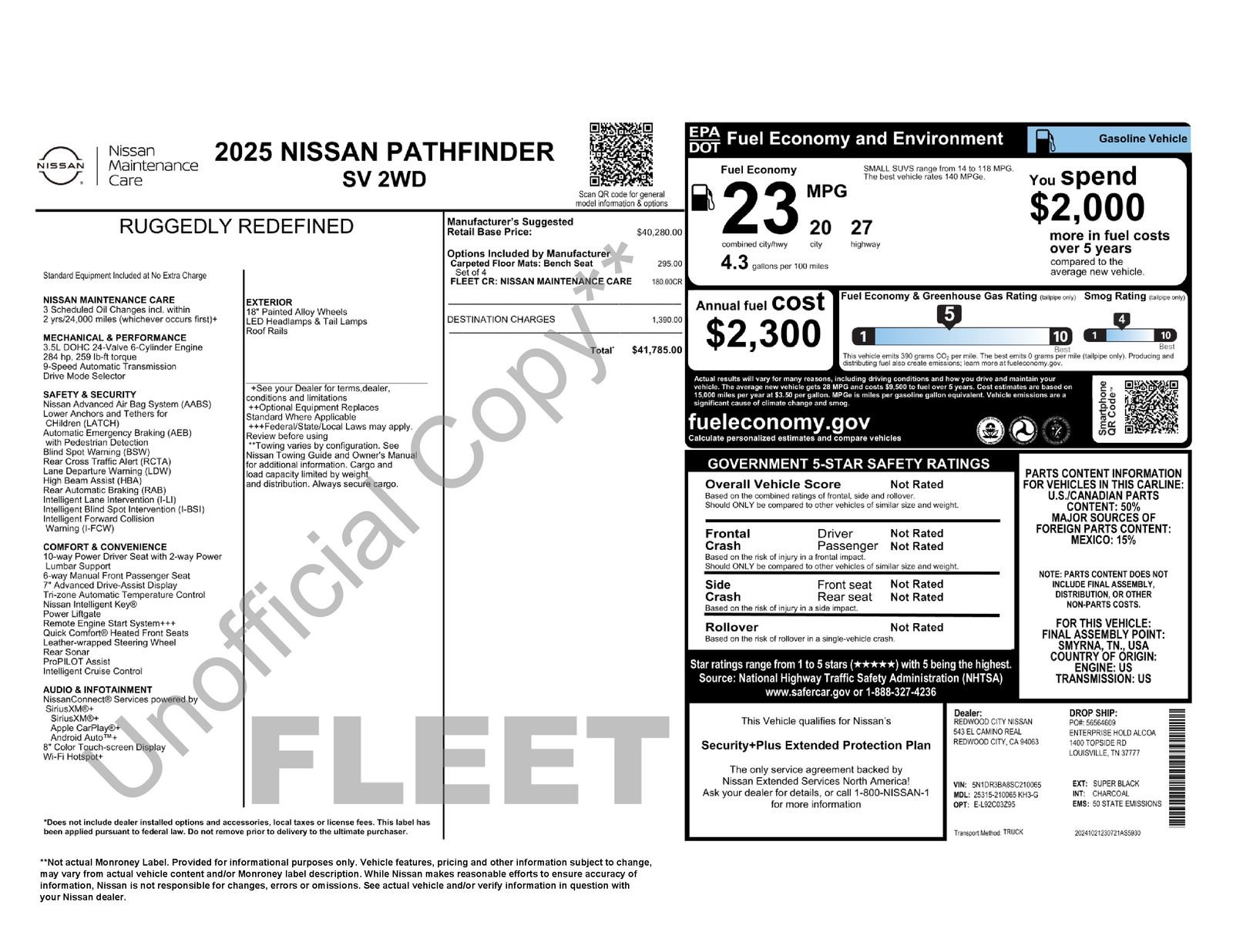 Used 2025 Nissan Pathfinder SV FWD image 36