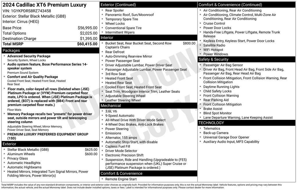 Certified 2024 Cadillac XT6 Premium Luxury image 14
