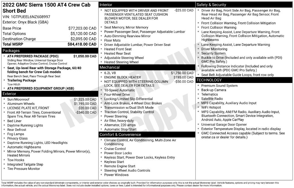 Used 2022 GMC Sierra 1500 AT4 w/ AT4 Preferred Package AWD/4WD image 4