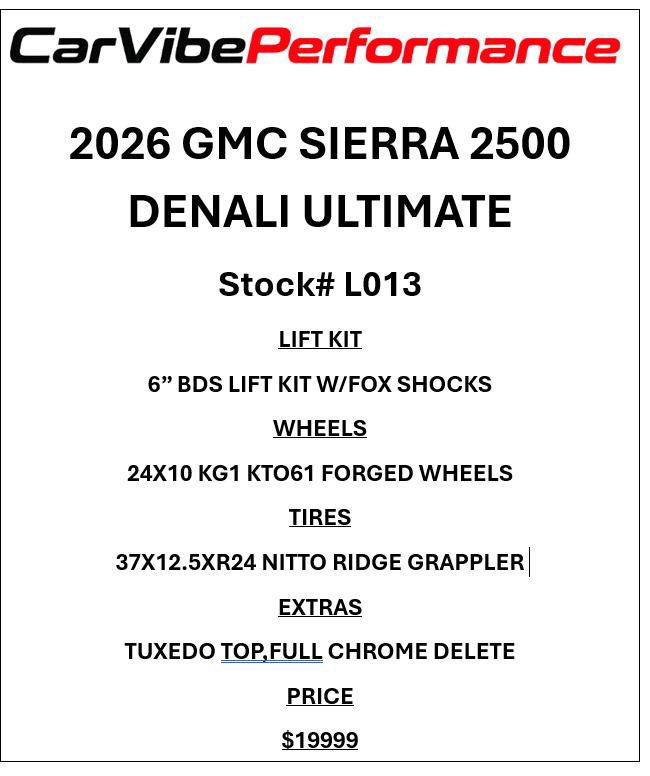 Used 2026 GMC Sierra 2500 Denali Ultimate AWD/4WD image 2