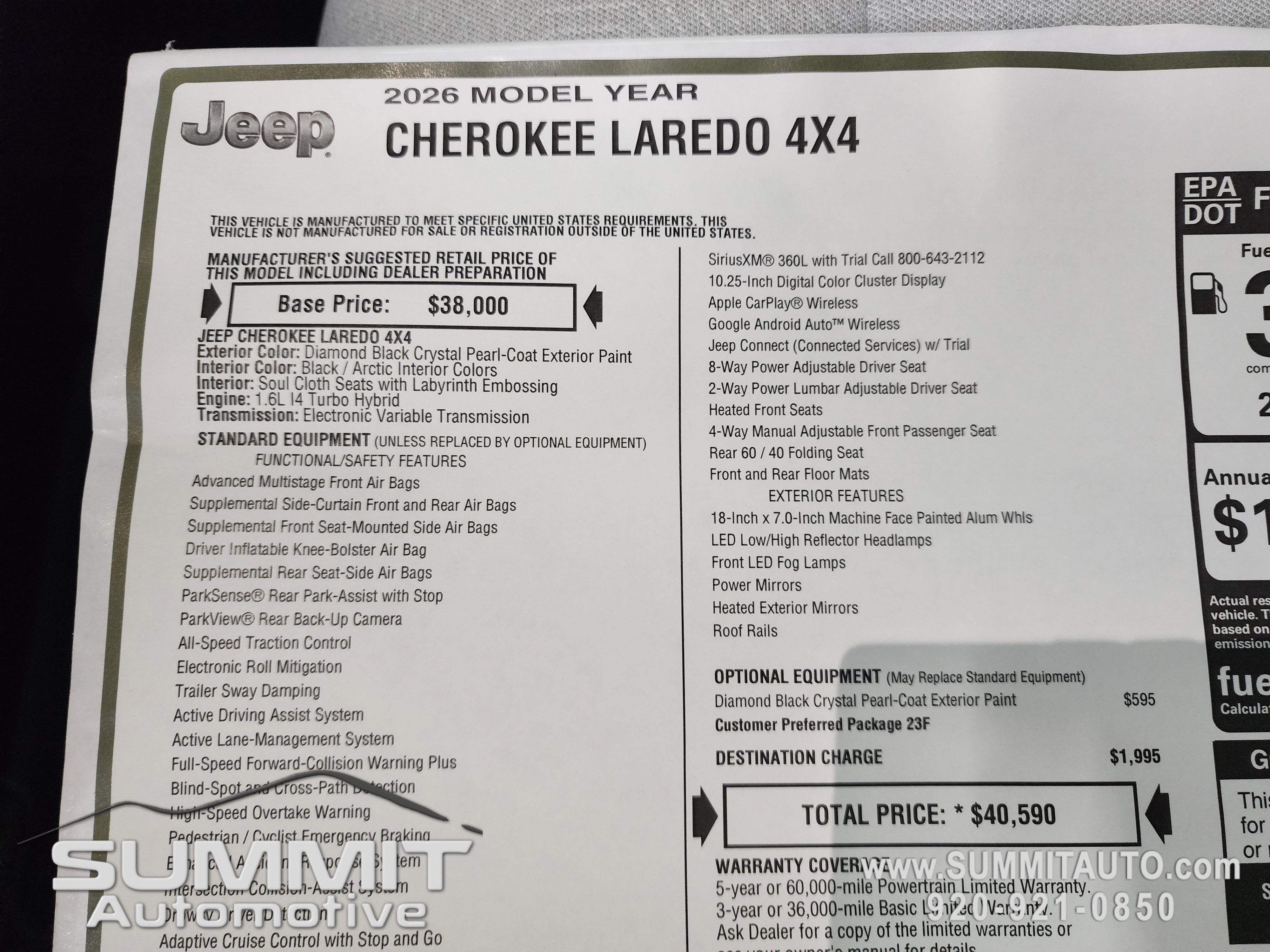 New 2026 Jeep Cherokee Laredo image 36