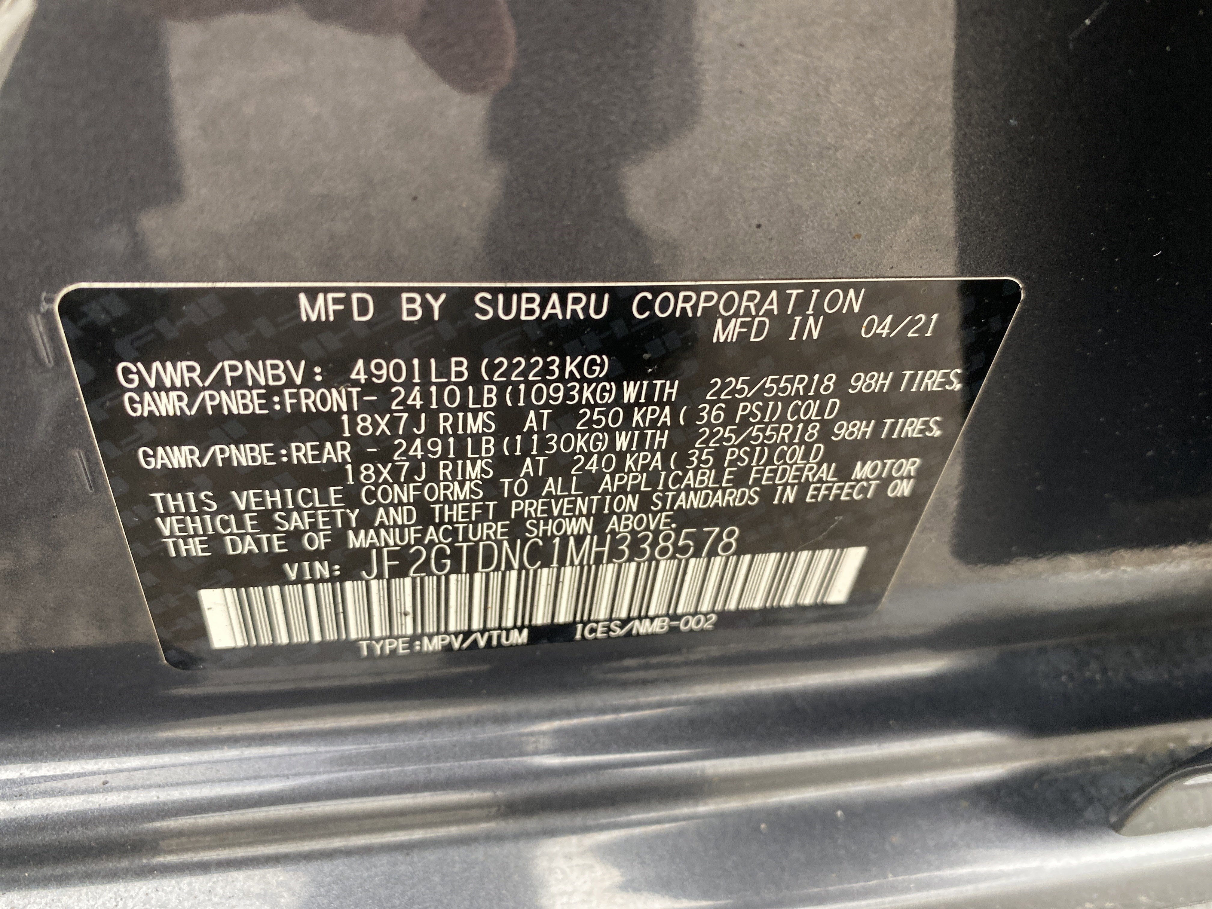 Used 2021 Subaru Crosstrek Hybrid w/ Moonroof Package w/Navigation image 28