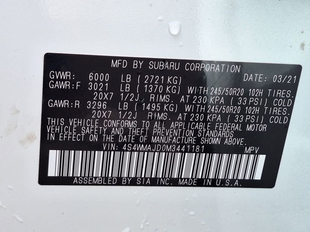 Used 2021 Subaru Ascent Limited w/ Popular Package #2A image 36