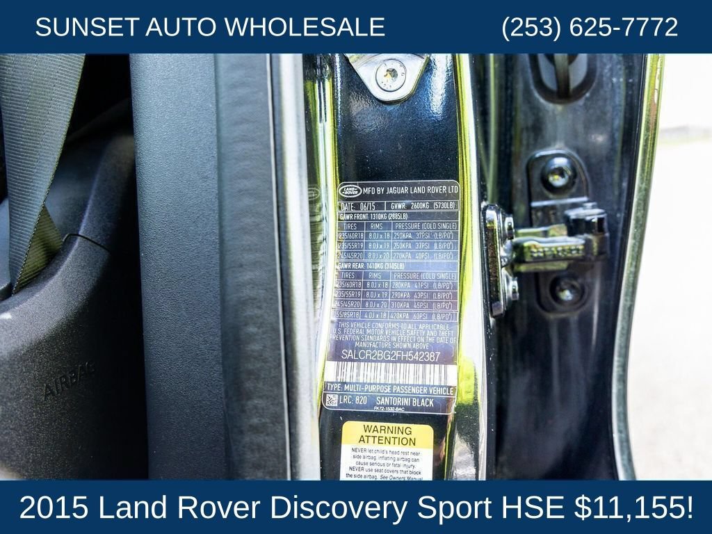 Used 2015 Land Rover Discovery Sport HSE AWD/4WD image 55