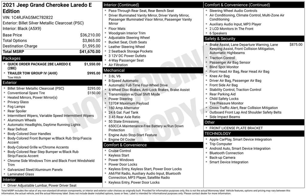 Used 2021 Jeep Grand Cherokee Laredo image 6