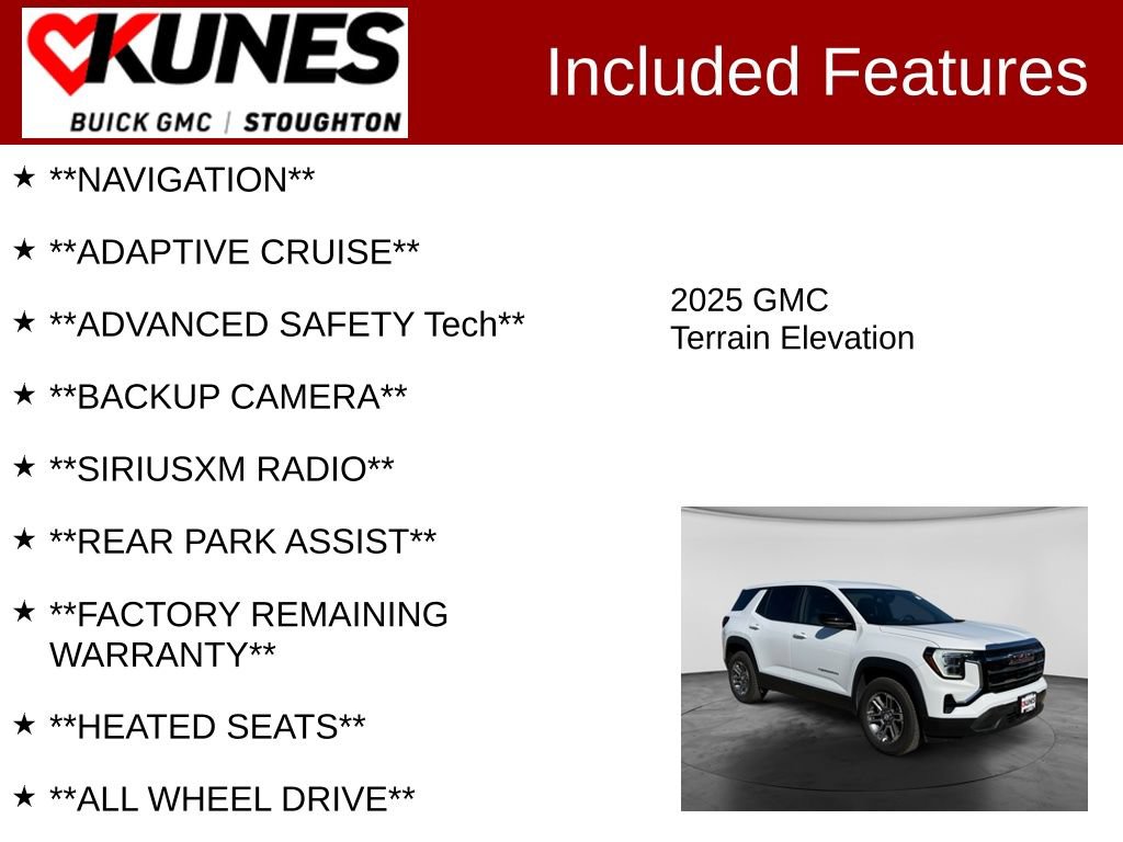 Used 2025 GMC Terrain Elevation AWD/4WD image 2
