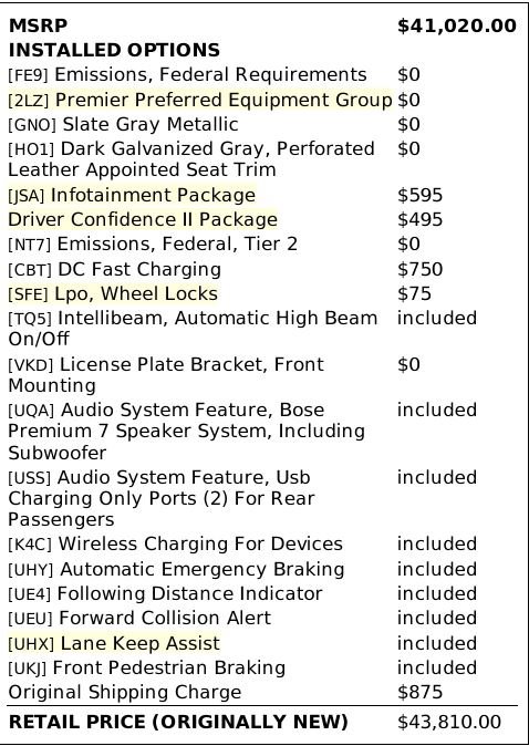 Used 2020 Chevrolet Bolt Premier w/ Infotainment Package image 2
