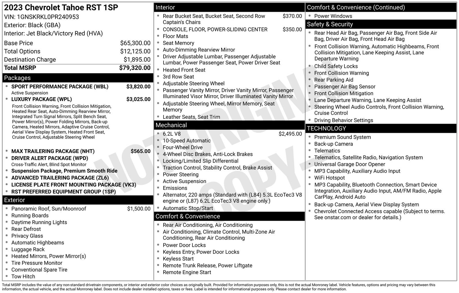 Used 2023 Chevrolet Tahoe RST w/ Sport Performance Package AWD/4WD image 22