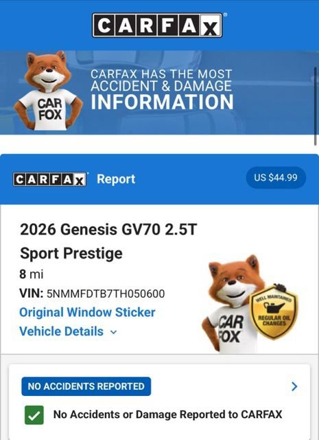 Used 2026 Genesis GV70 2.5T Sport Prestige AWD/4WD image 5