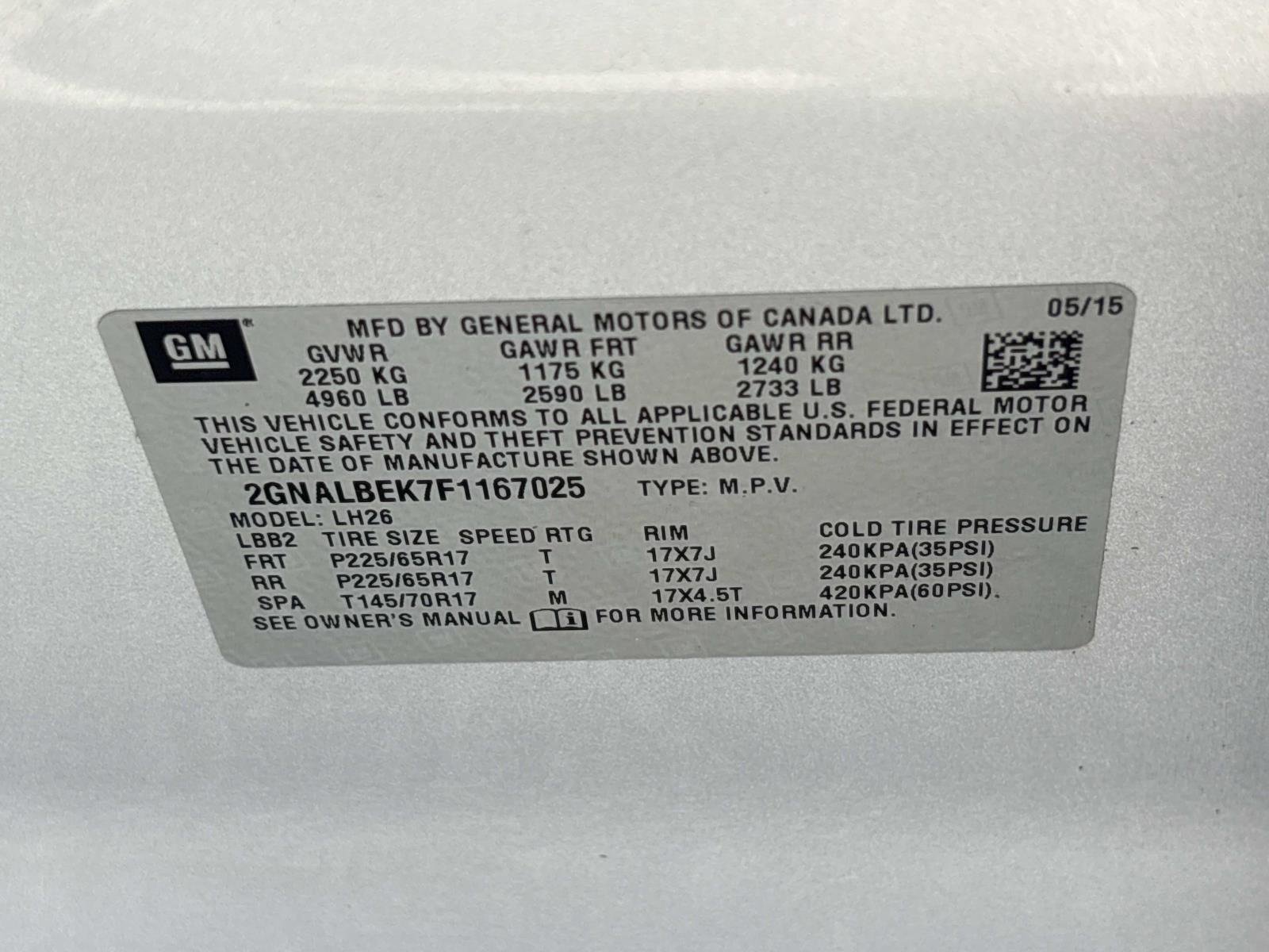 Used 2015 Chevrolet Equinox LT w/ Driver Convenience Package FWD image 34