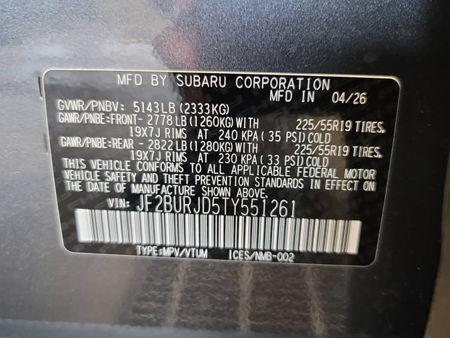 New 2026 Subaru Outback Touring XT AWD/4WD image 36