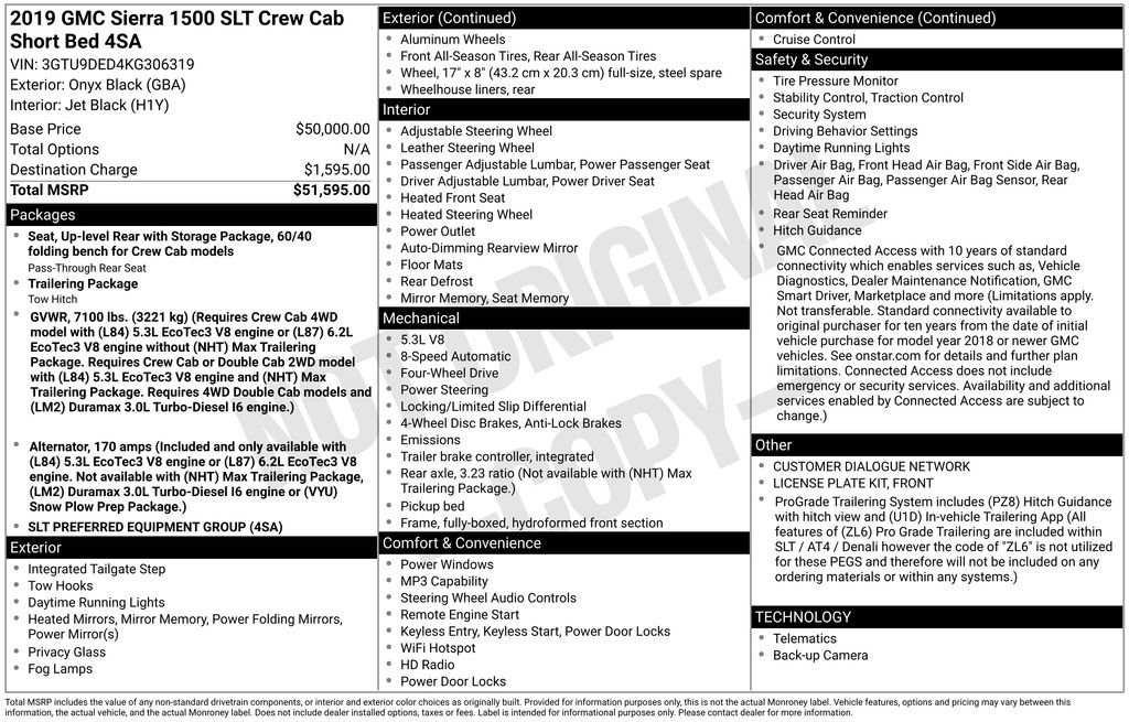 Used 2019 GMC Sierra 1500 SLT AWD/4WD image 4