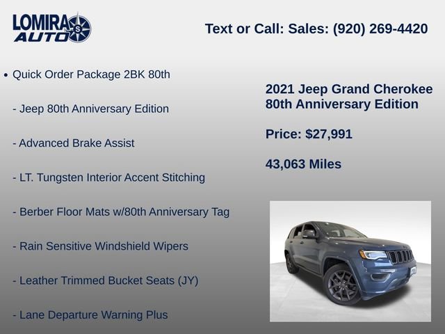 Used 2021 Jeep Grand Cherokee Limited AWD/4WD image 8