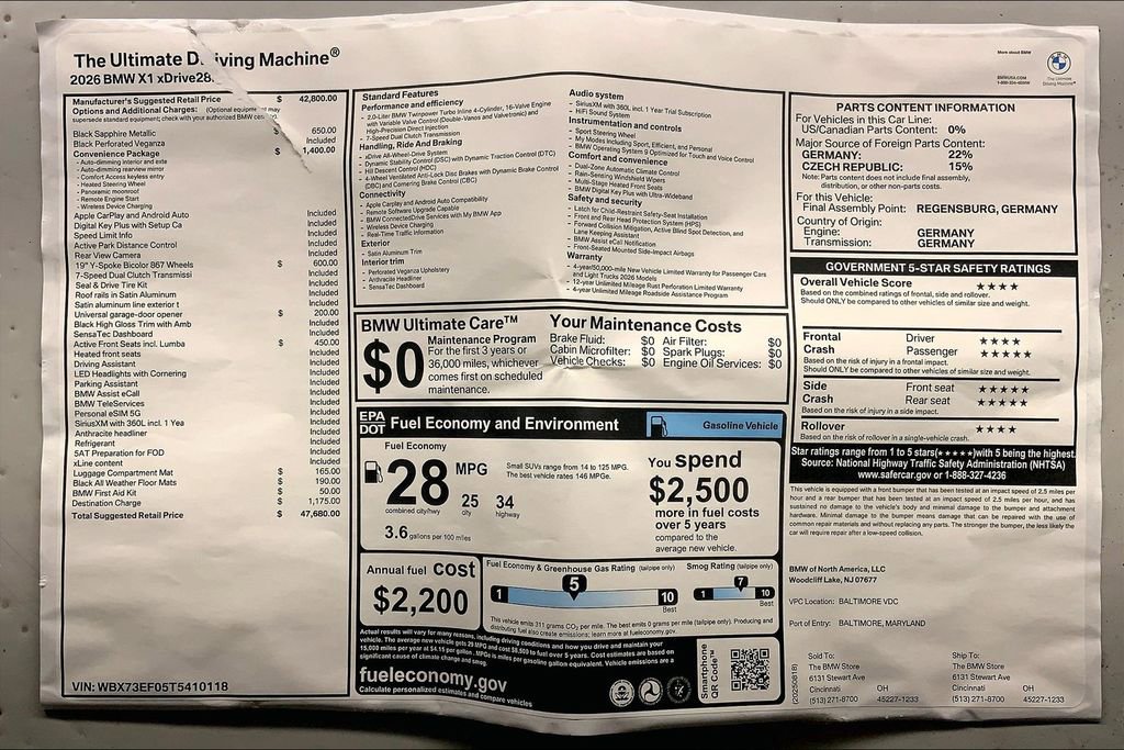 New 2026 BMW X1 xDrive28i w/ Convenience Package image 12