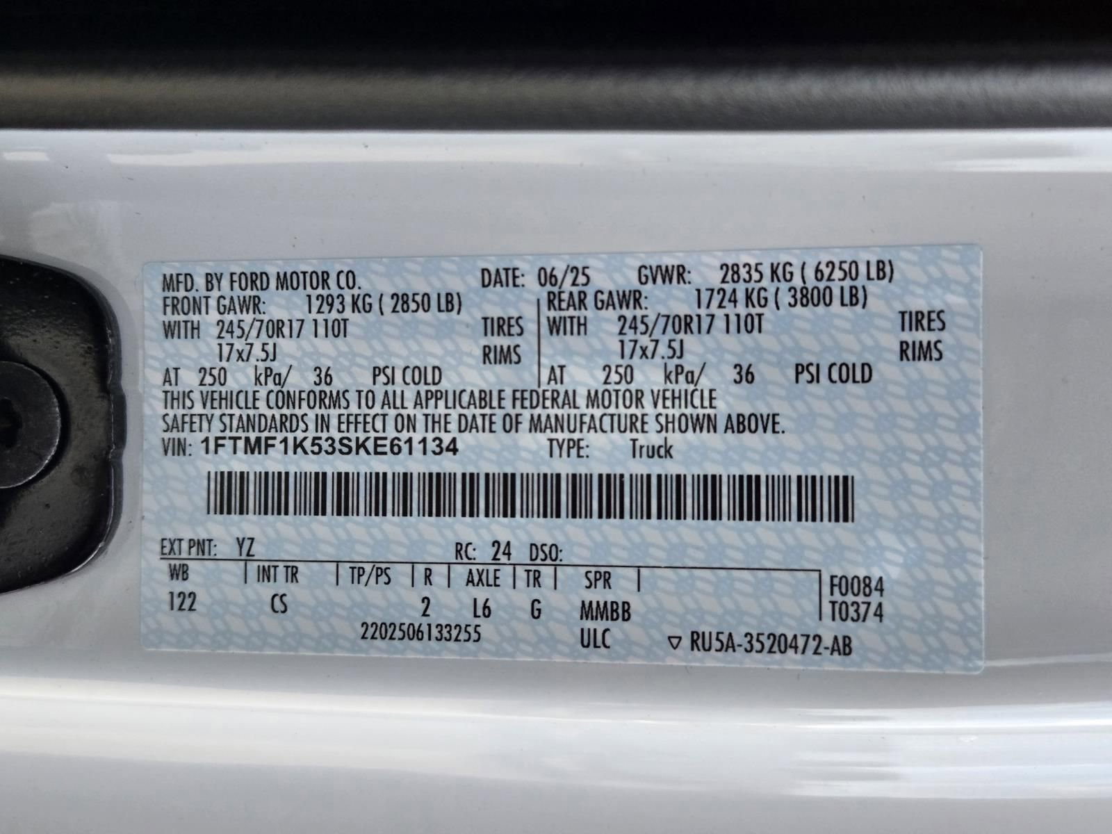 Used 2025 Ford F150 XL w/ Equipment Group 103A High RWD image 24