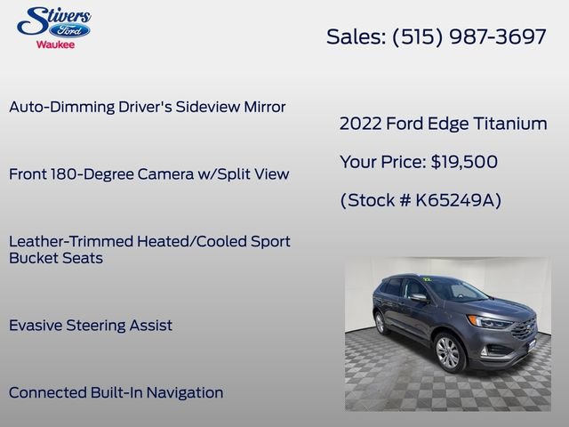 Used 2022 Ford Edge Titanium w/ Equipment Group 301A AWD/4WD image 28