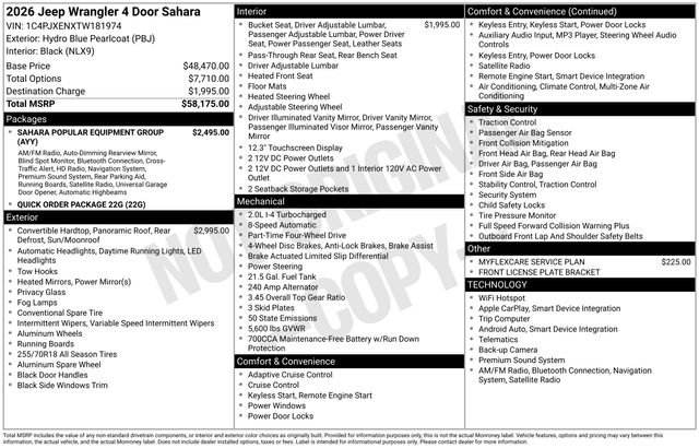 New 2026 Jeep Wrangler Sahara image 4