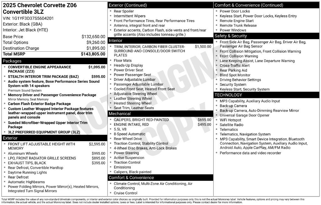 Used 2025 Chevrolet Corvette Z06 RWD image 24