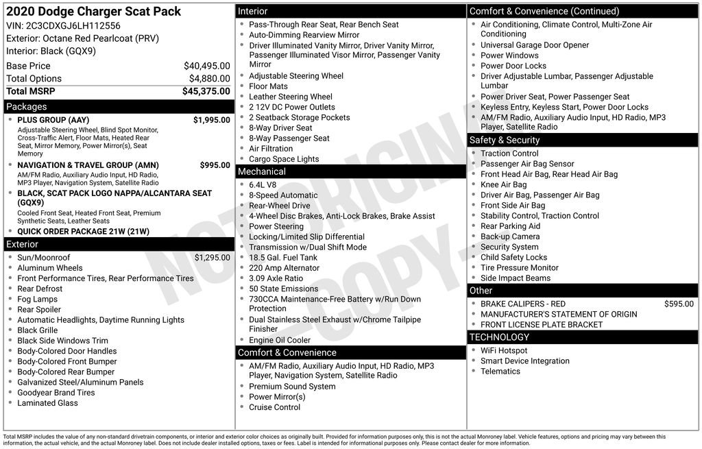 Used 2020 Dodge Charger Scat Pack w/ Plus Group