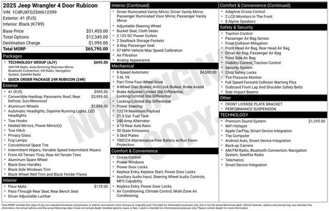 Used 2025 Jeep Wrangler Unlimited Rubicon w/ Technology Group image 31