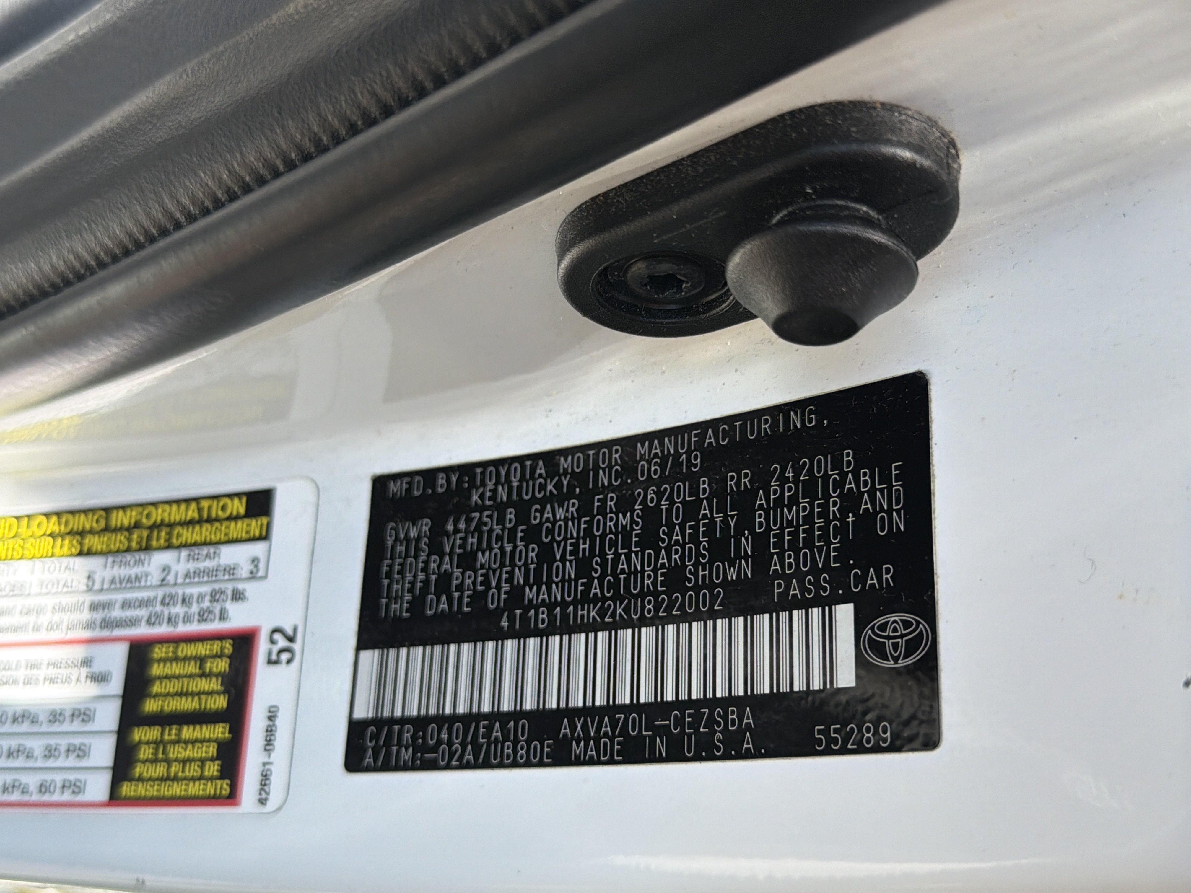 Used 2019 Toyota Camry SE FWD image 22