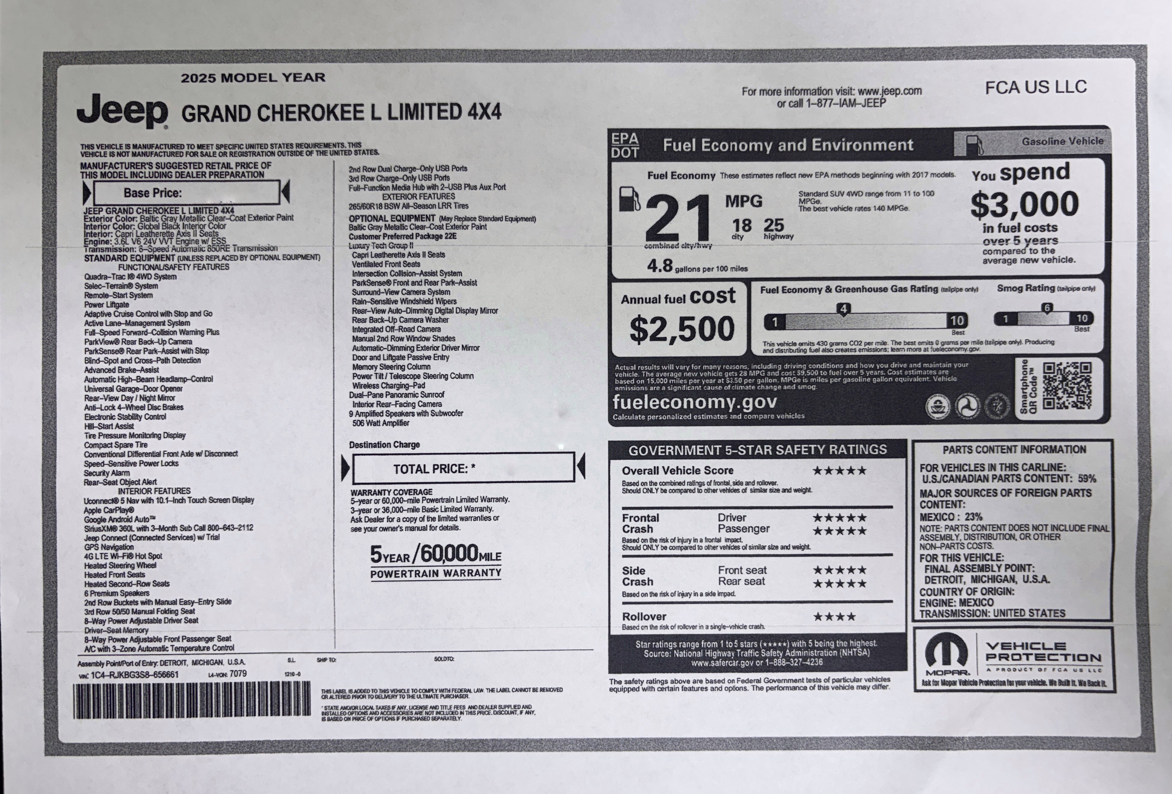 Used 2025 Jeep Grand Cherokee L Limited w/ Luxury Tech Group II image 53