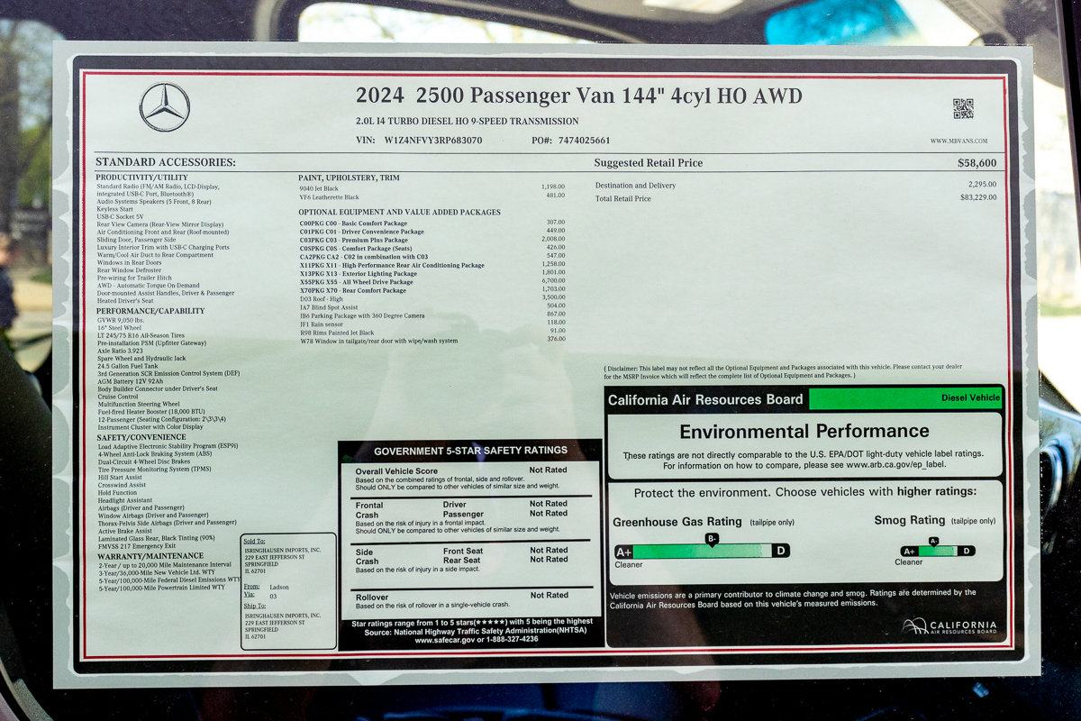 New 2024 Mercedes-Benz Sprinter 2500 image 23