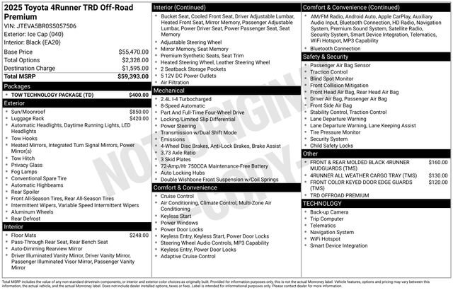 Used 2025 Toyota 4Runner TRD Off-Road Premium w/ Tow Technology Package AWD/4WD image 10