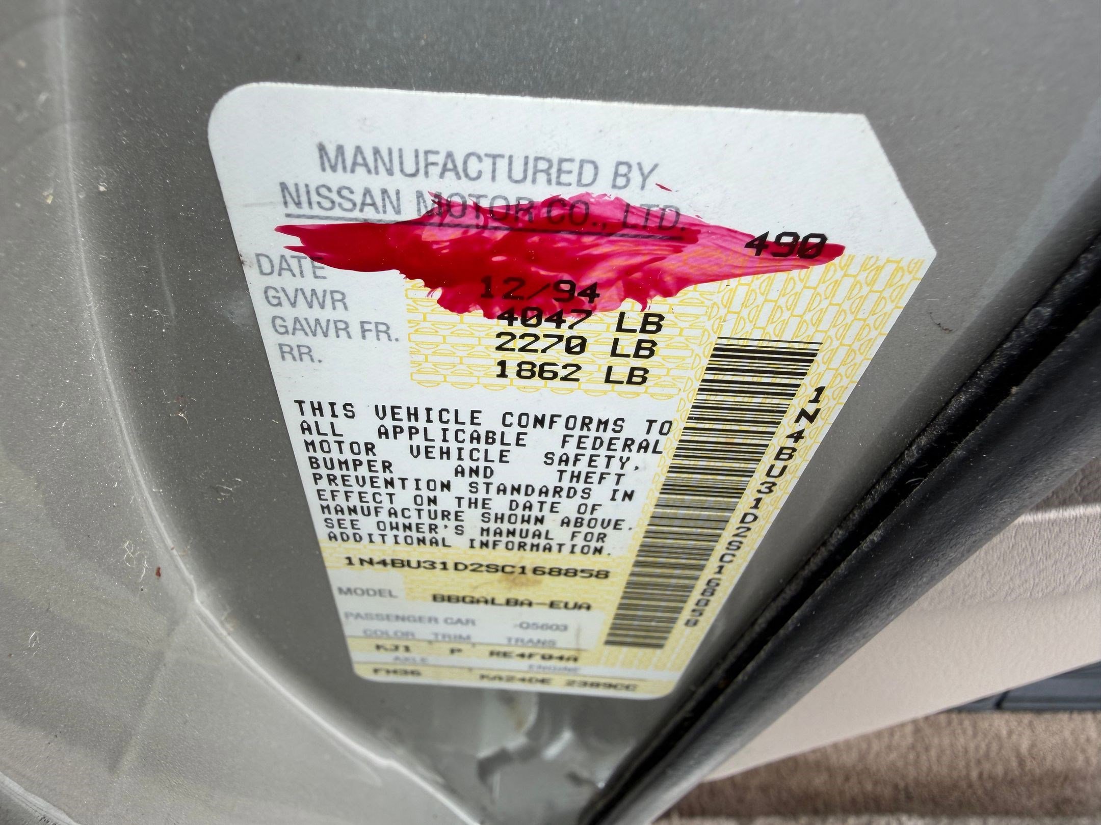 Used 1995 Nissan Altima SE image 20