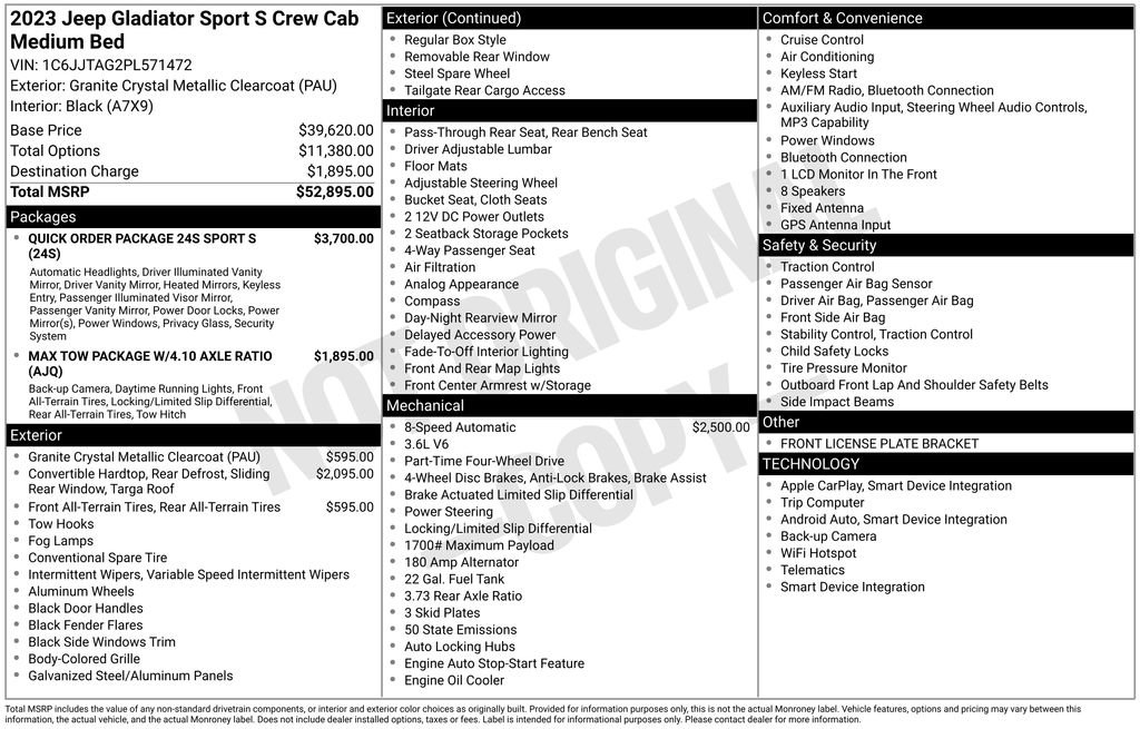 Used 2023 Jeep Gladiator Sport AWD/4WD video 2