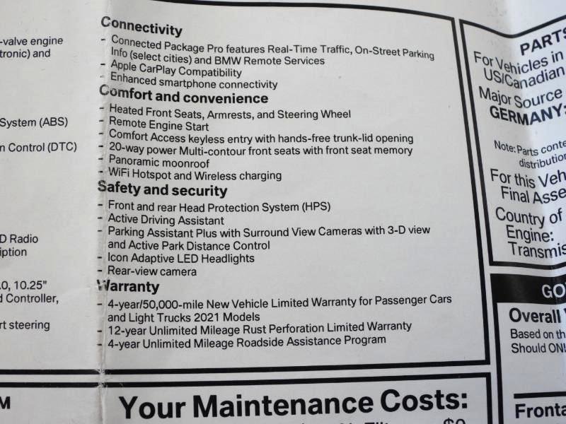 Used 2021 BMW 740i w/ Premium Package image 88