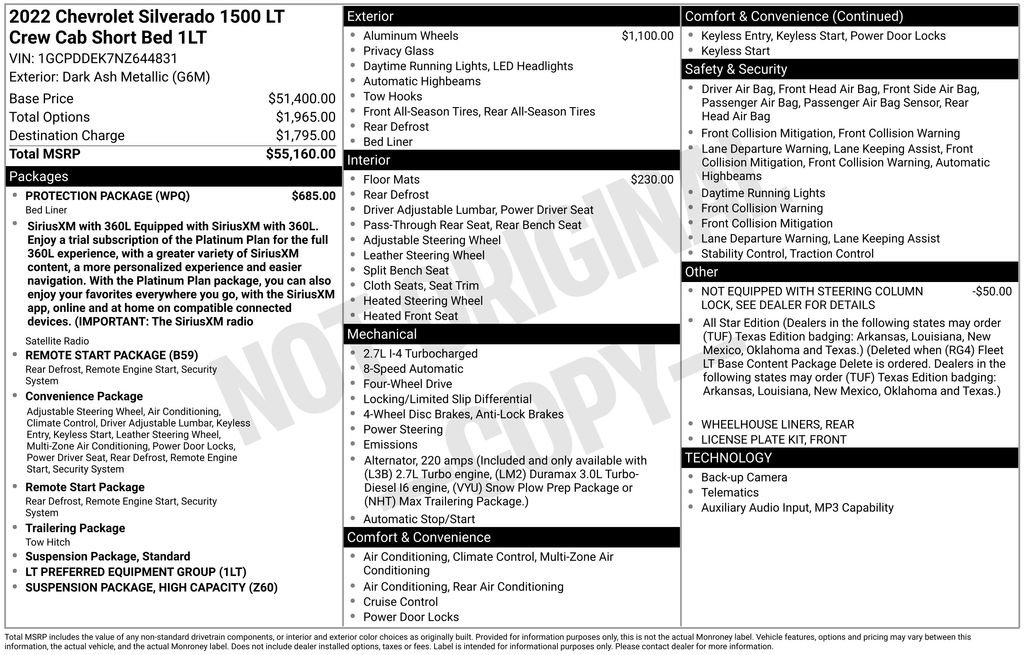 Used 2022 Chevrolet Silverado 1500 LT w/ Protection Package AWD/4WD image 2