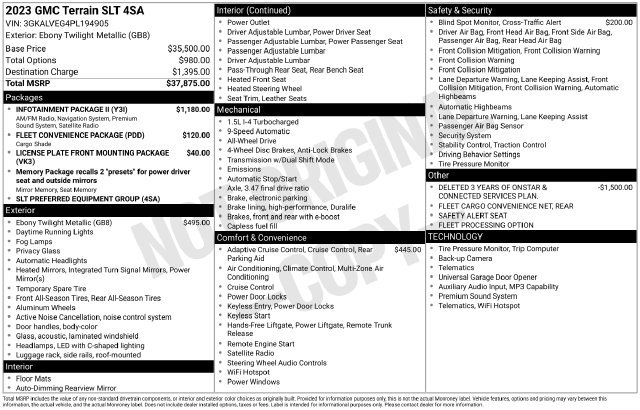 Used 2023 GMC Terrain SLT w/ Infotainment Package II AWD/4WD image 4