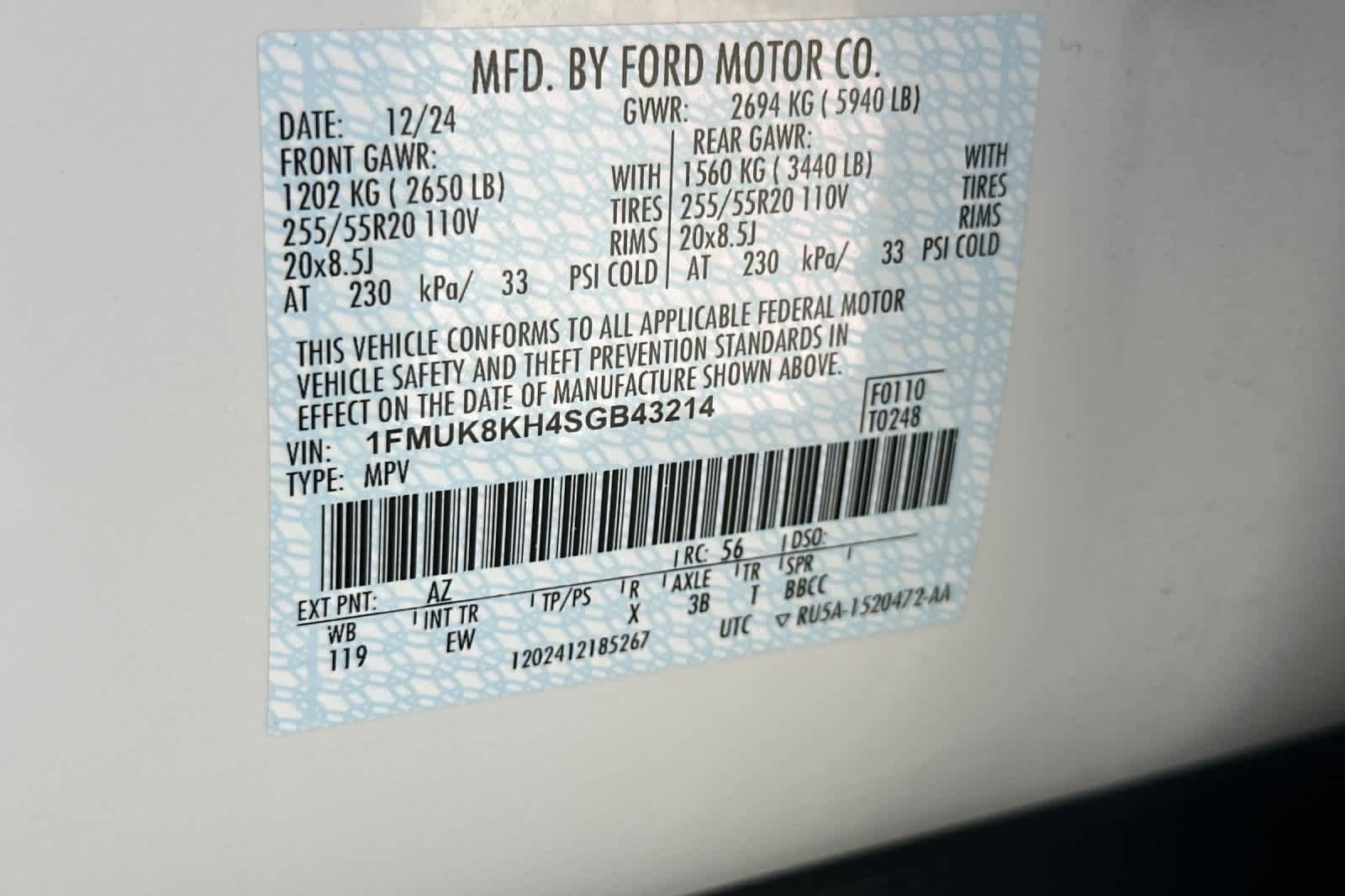 Certified 2025 Ford Explorer ST-Line AWD/4WD image 30