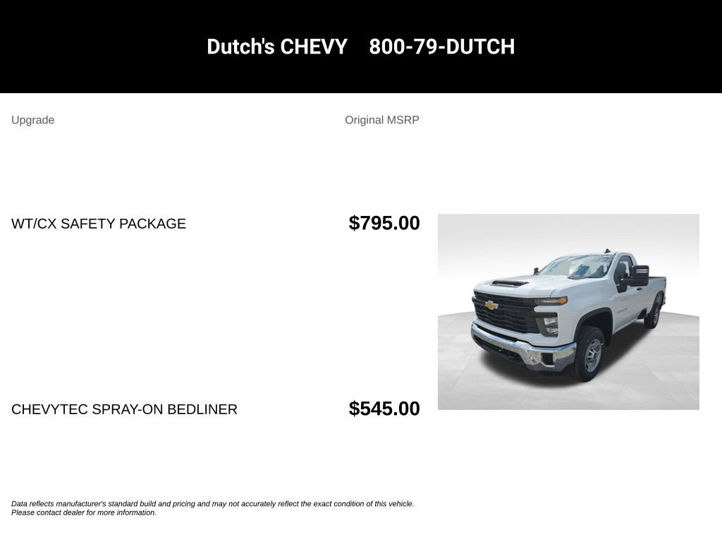 New 2026 Chevrolet Silverado 2500 W/T w/ WT/CX Safety Package AWD/4WD image 5