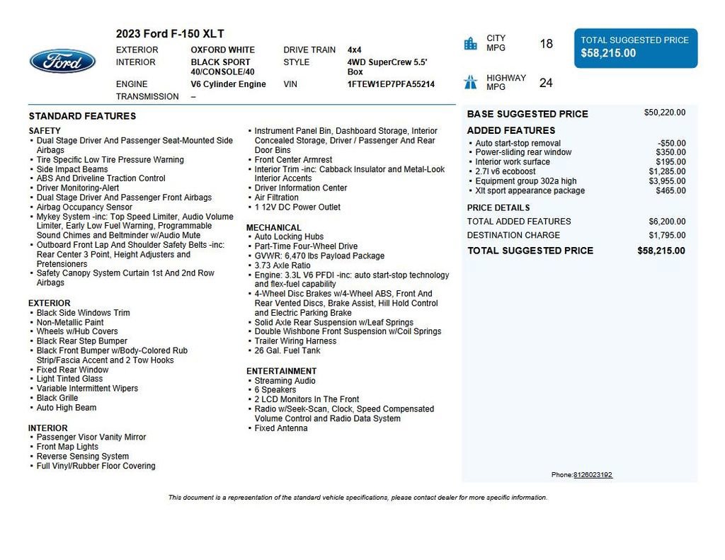 Used 2023 Ford F150 XLT w/ Equipment Group 302A High image 39