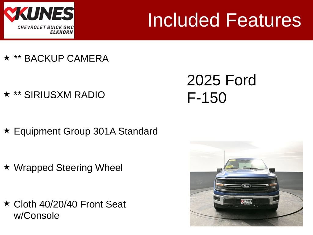 Used 2025 Ford F150 XLT w/ Equipment Group 301A Standard image 2