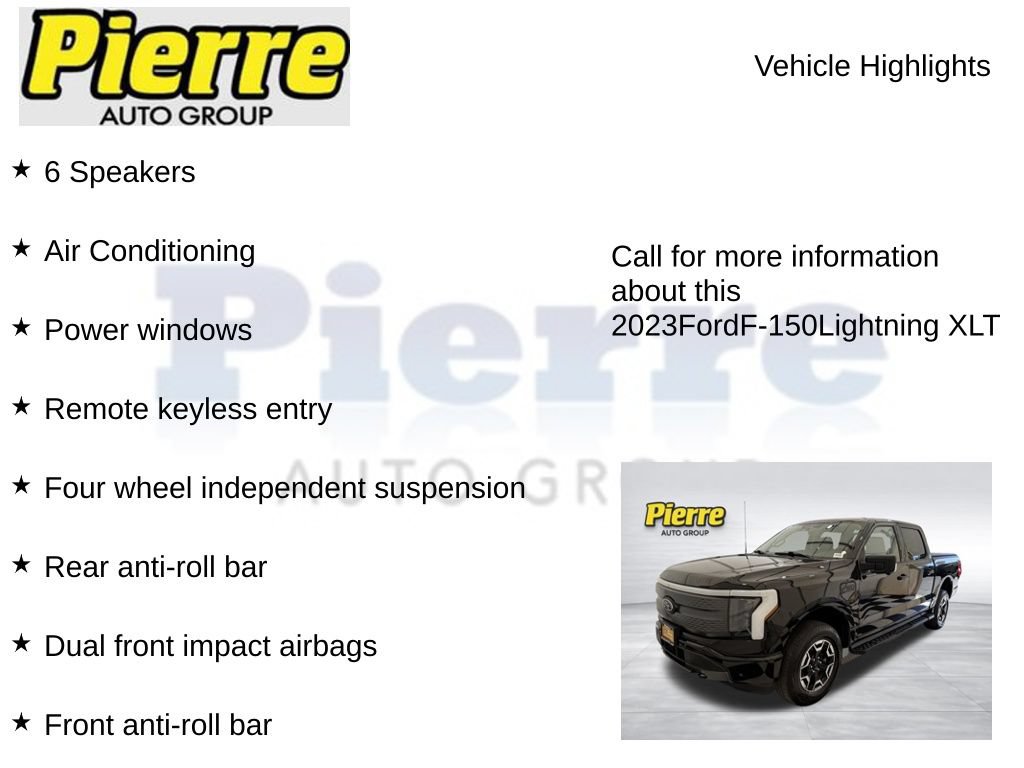 Certified 2023 Ford F150 Lightning XLT w/ Tow Technology Package AWD/4WD image 14