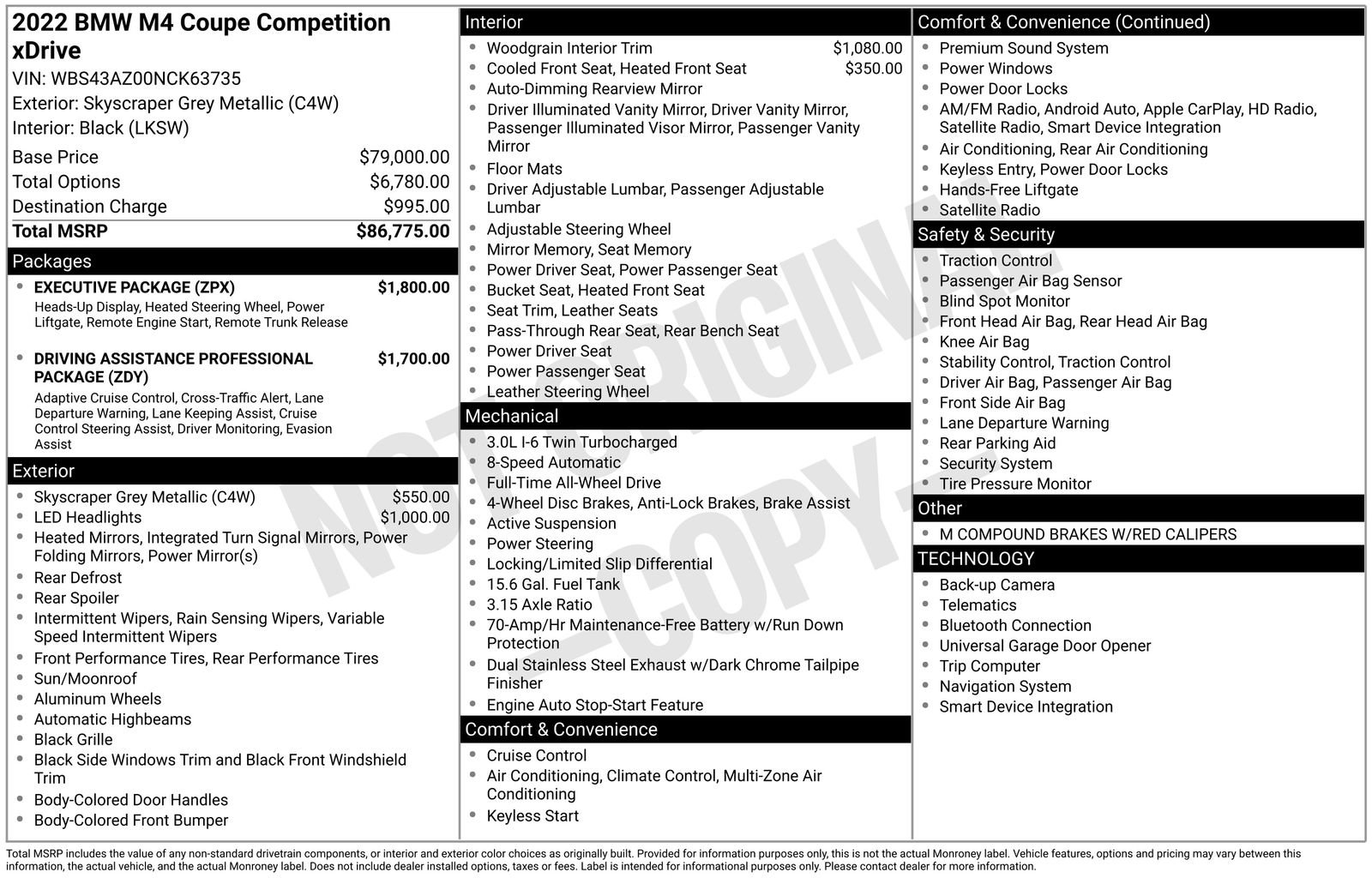 Used 2022 BMW M4 xDrive Competition w/ Executive Package image 38