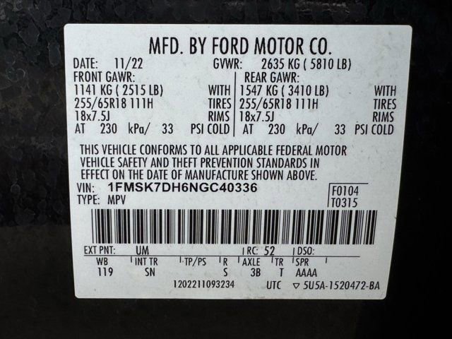 Used 2022 Ford Explorer XLT w/ Equipment Group 202A RWD image 38