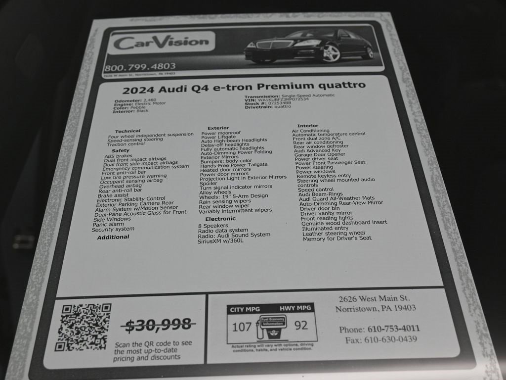 Used 2024 Audi Q4 e-tron Premium w/ Convenience Package image 34