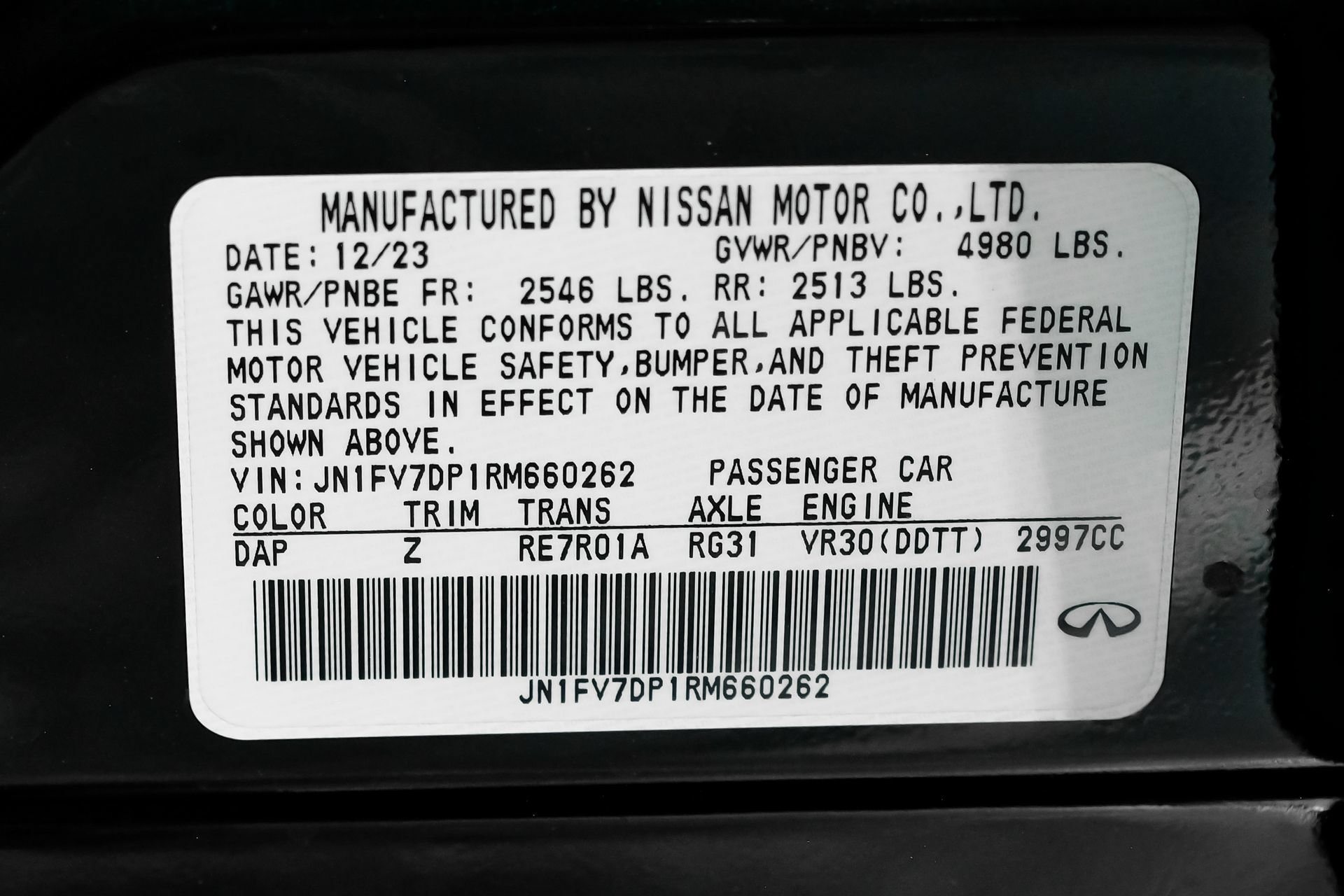 Used 2024 INFINITI Q50 Red Sport 400 w/ Black Opal Edition RWD image 72