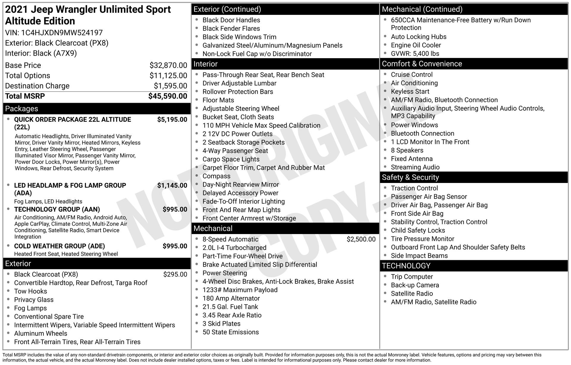 Used 2021 Jeep Wrangler Unlimited Sport image 3