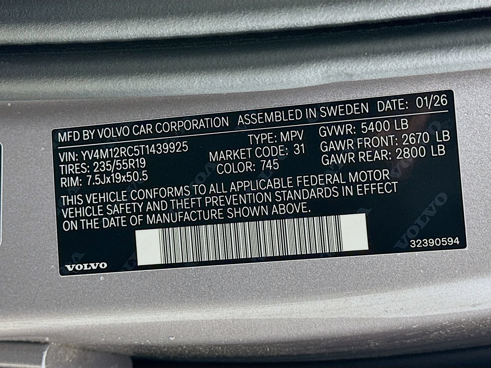 New 2026 Volvo XC60 B5 Plus w/ Protection Package Premier AWD/4WD image 50