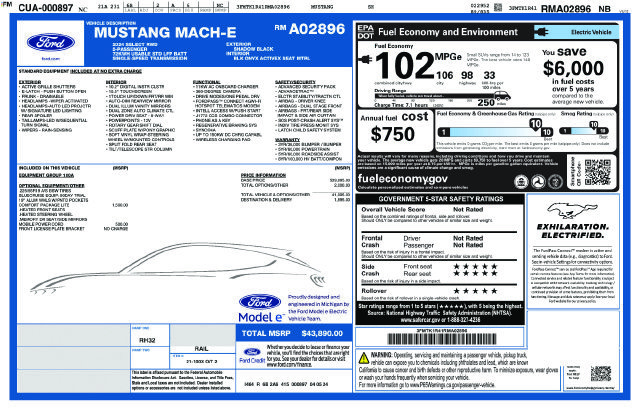 Used 2024 Ford Mustang Mach-E Select w/ Comfort Package Lite RWD image 43