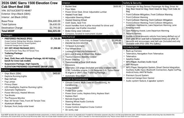 New 2026 GMC Sierra 1500 Elevation w/ Preferred Package AWD/4WD image 37