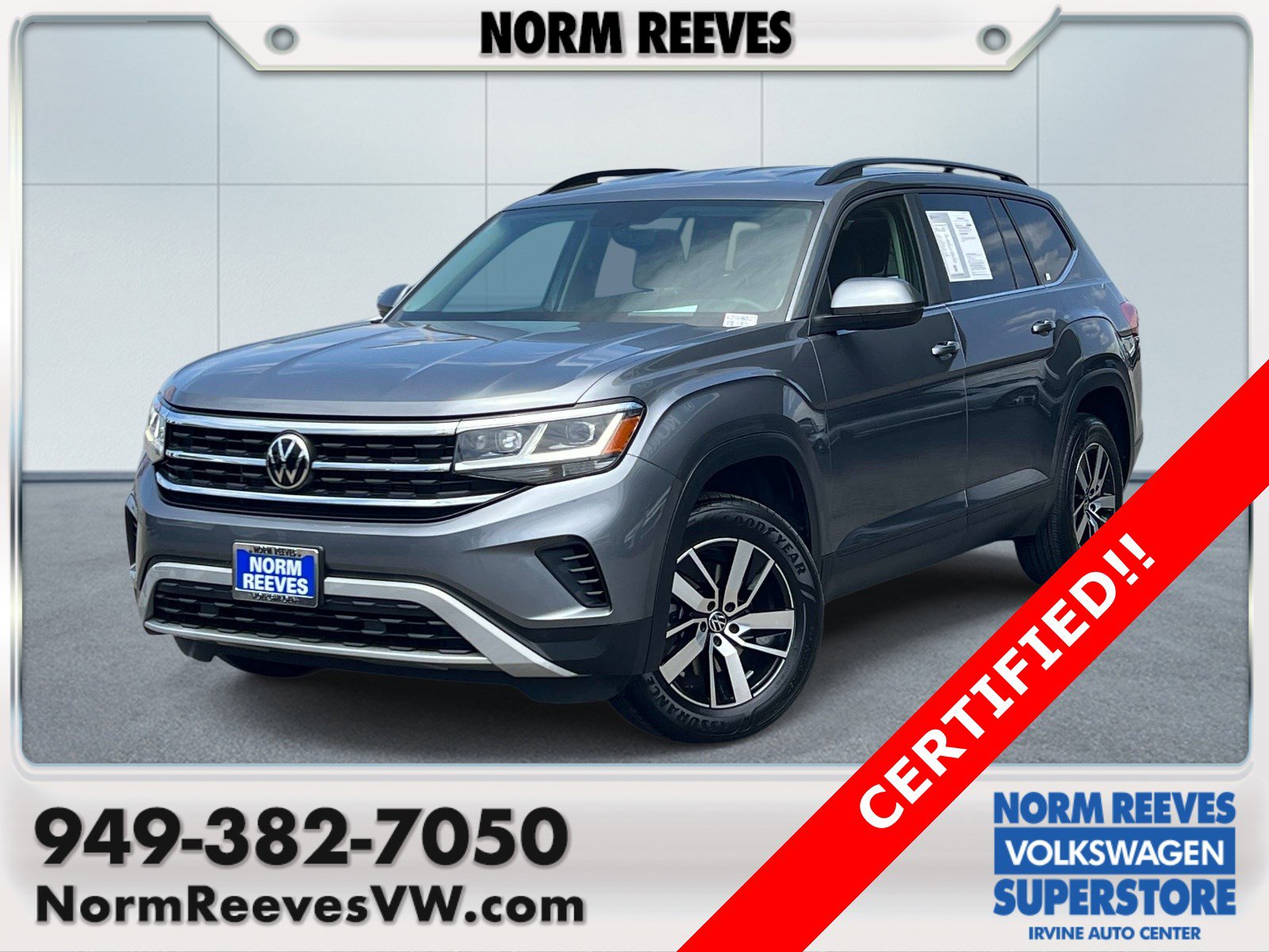 Certified 2022 Volkswagen Atlas SE AWD/4WD image 1