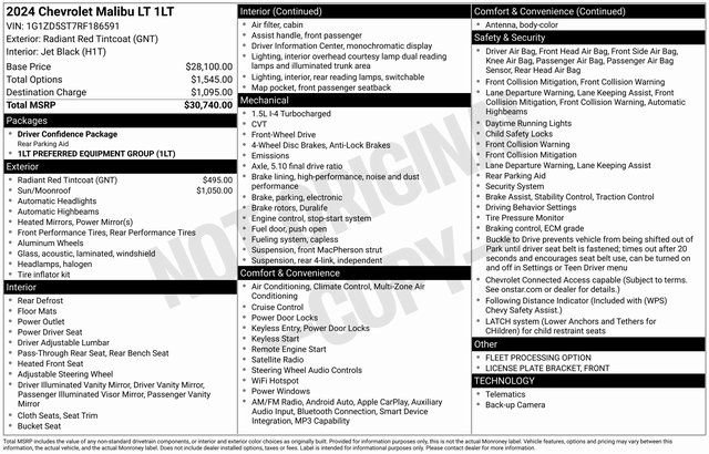 Used 2024 Chevrolet Malibu LT image 10